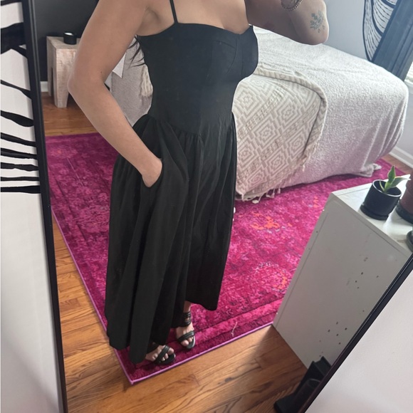 ✨Elegant Black Women's Dress With Pockets ✨ - Picture 2 of 3